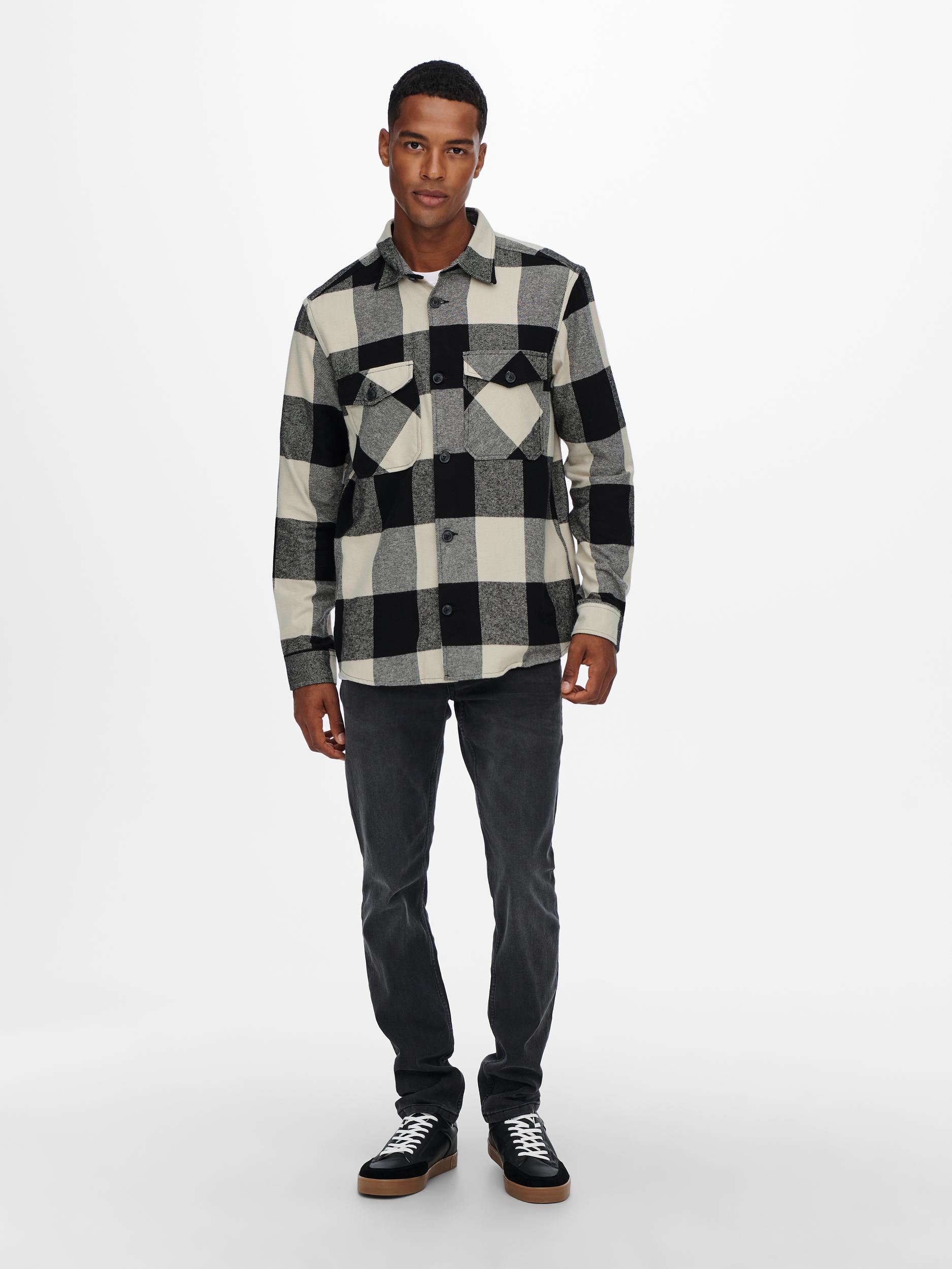 Only & Sons Hemd ONSMILO LS CHECK OVERSHIRT NOOS