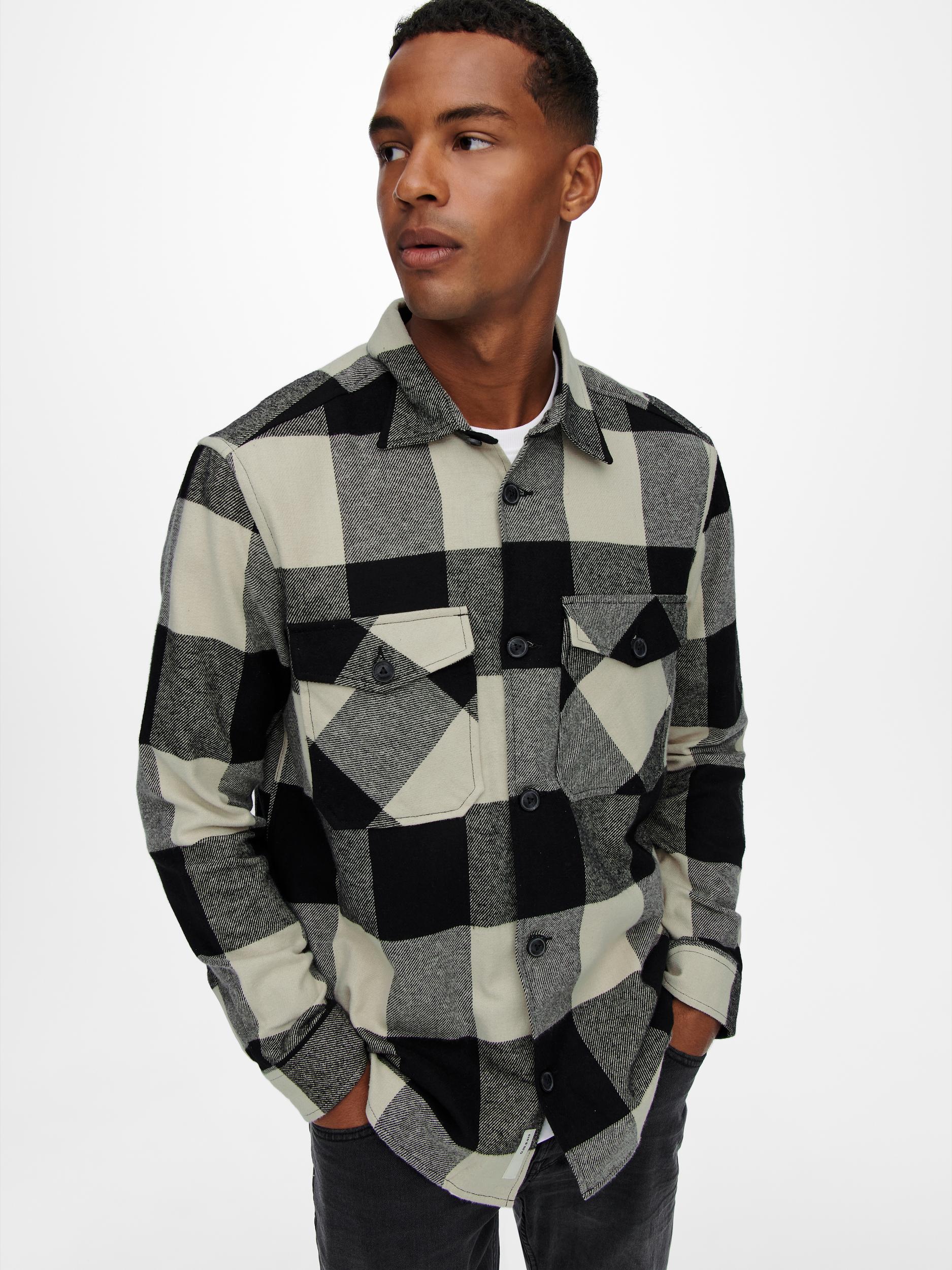 Only & Sons Hemd ONSMILO LS CHECK OVERSHIRT NOOS