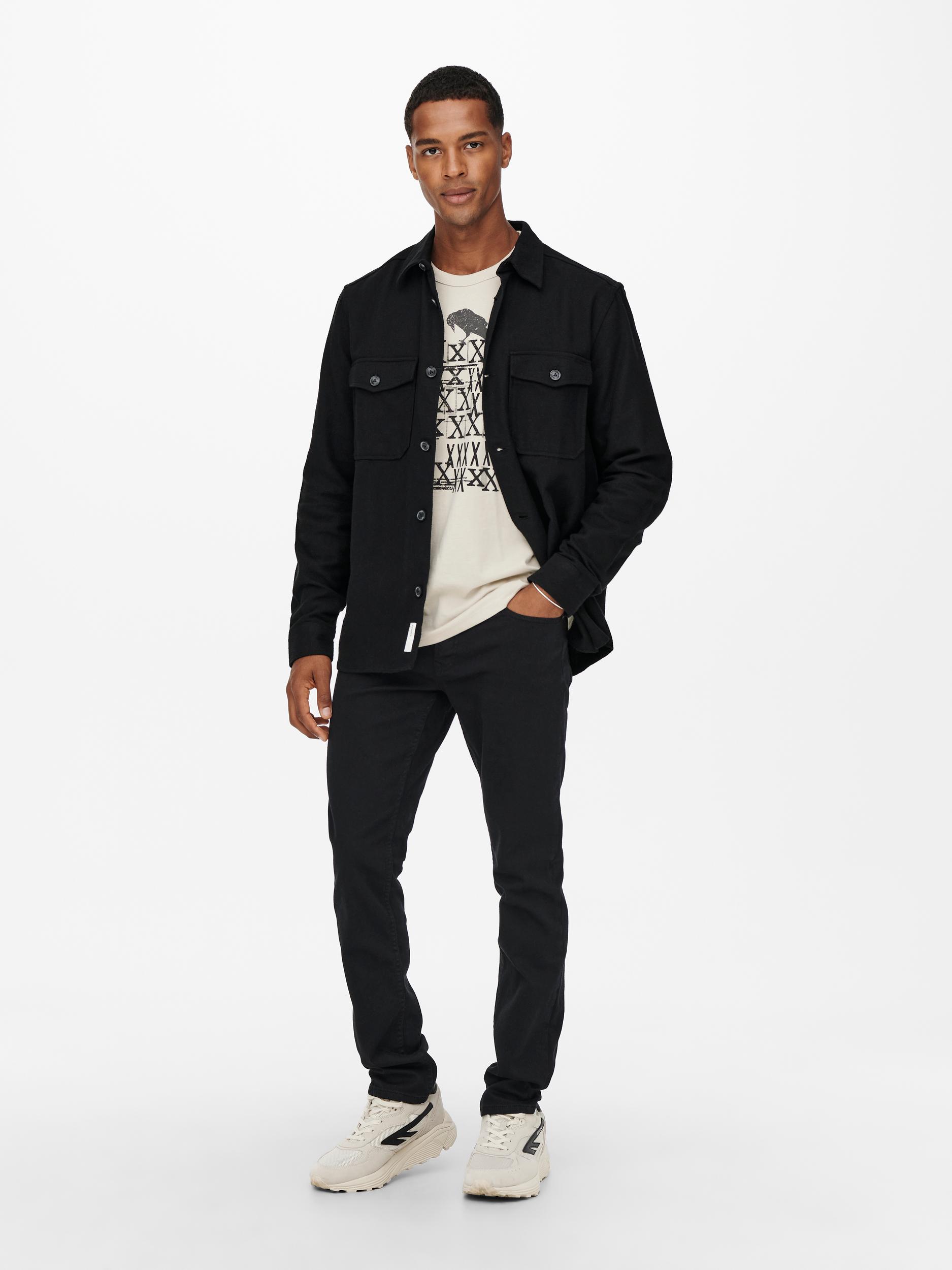 Only & Sons Hemdjacke ONSMILO LS SOLID OVERSHIRT NOOS