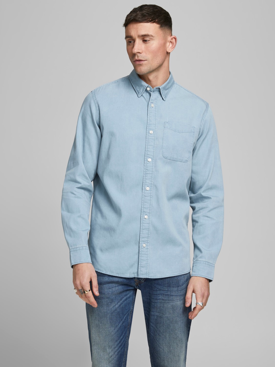 Jack & Jones Hemd JJEWASHED TENCEL SHIRT LS