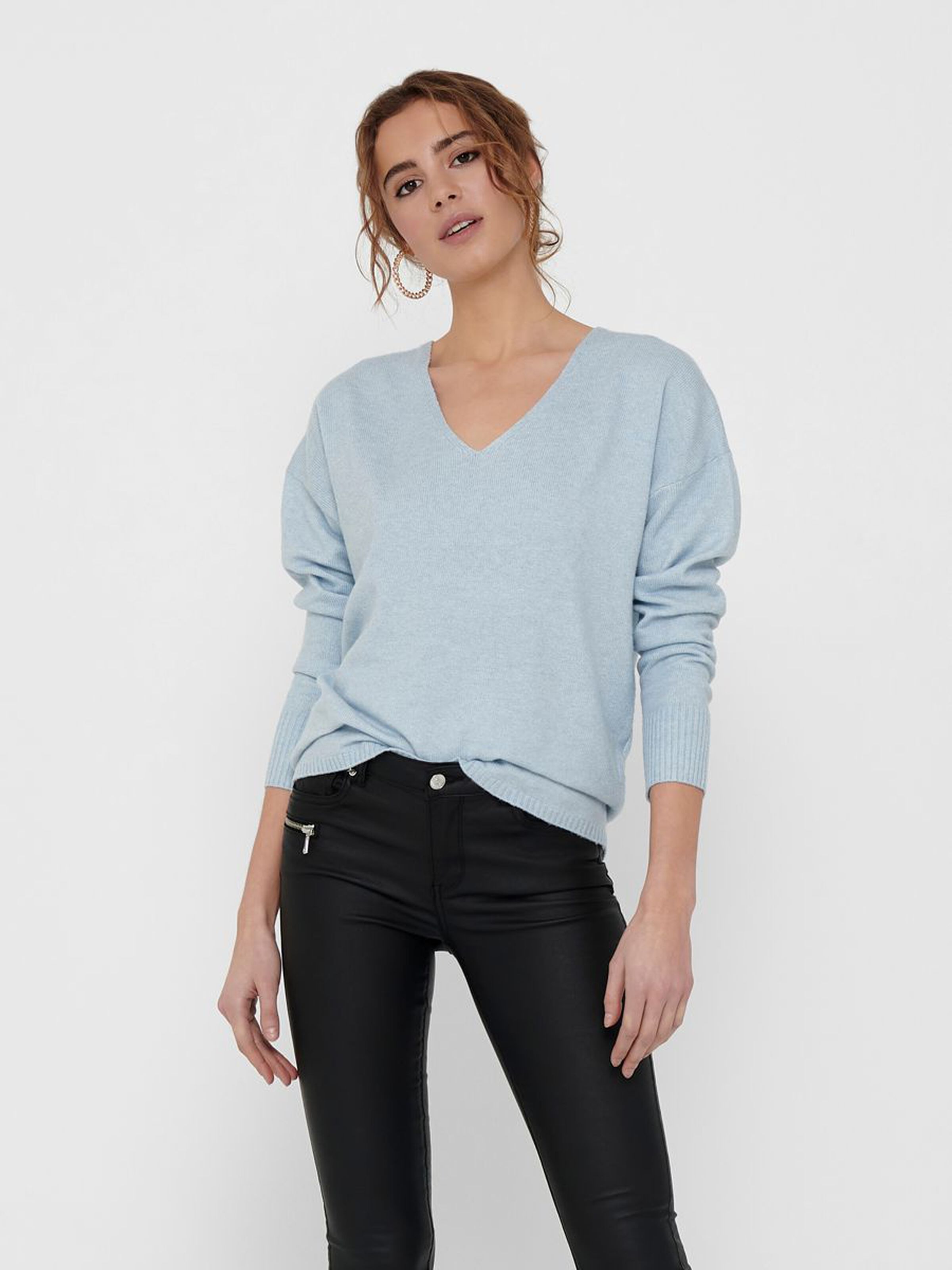 Only Pullover ONLRICA LIFE LS V-NECK PULLO KNT 