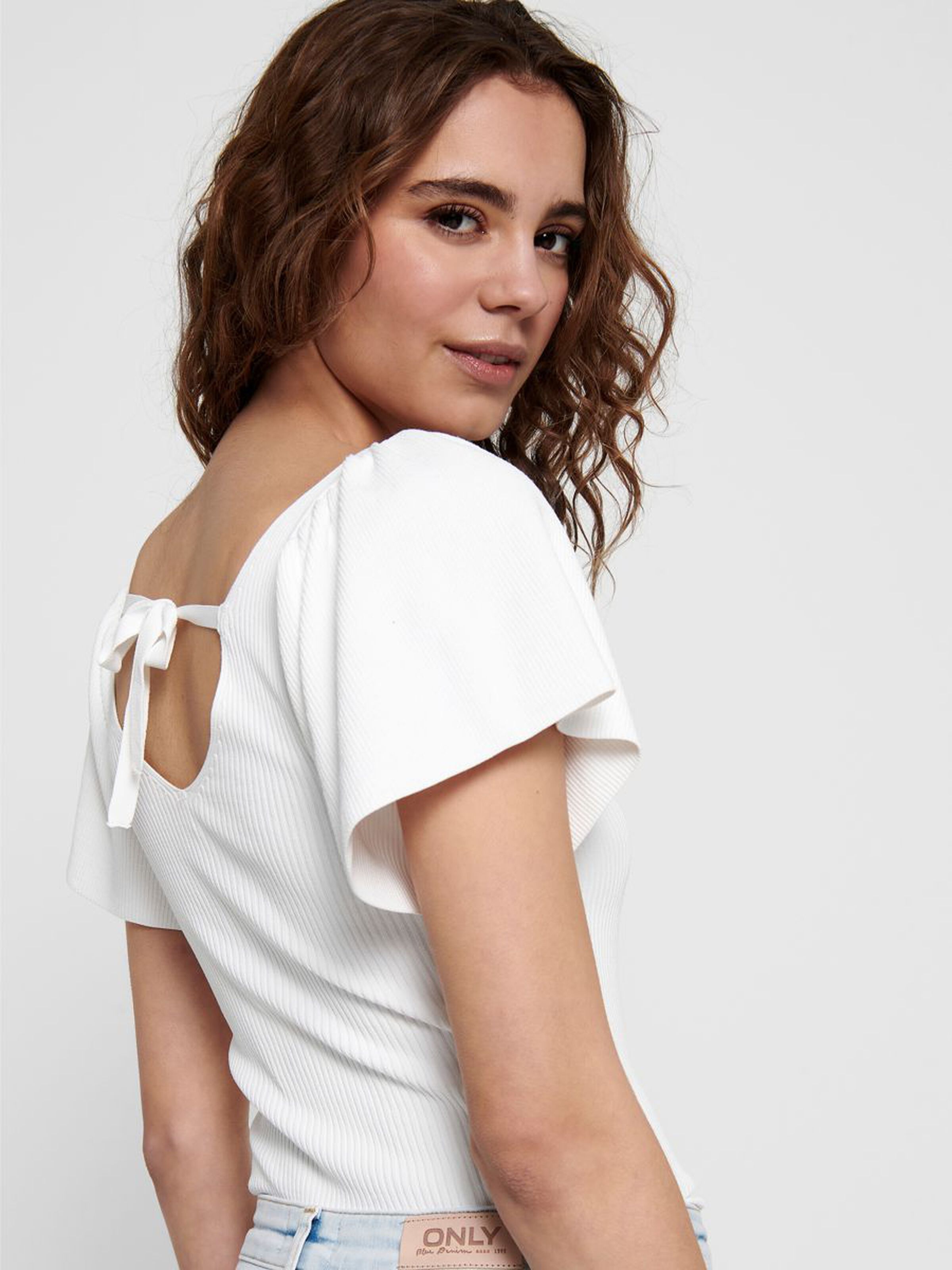 Only T-Shirt  ONLLEELO SS BACK PULLOVER KNT 