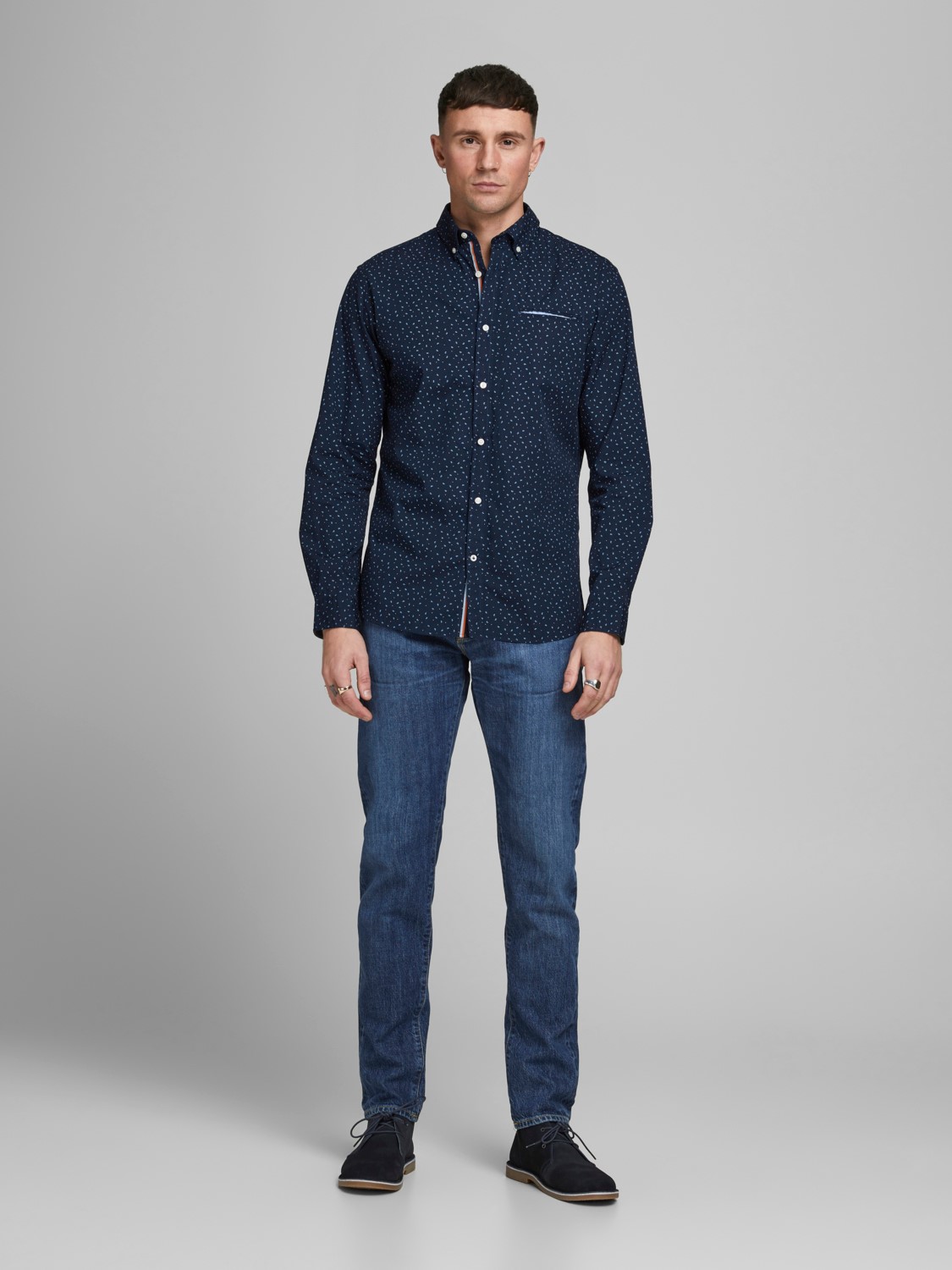 Jack & Jones Hemd JJETHOMAS DETAIL SHIRT LS