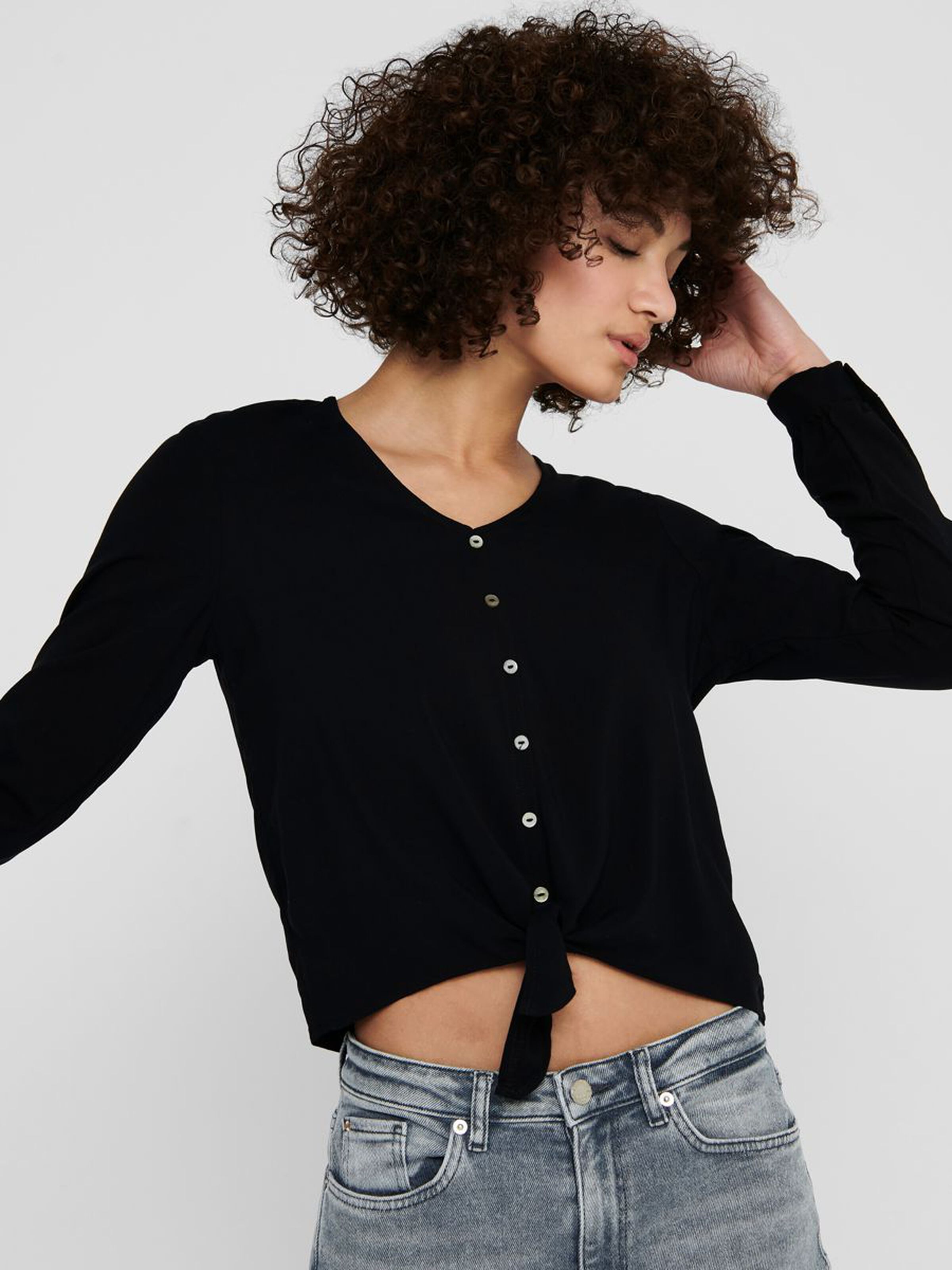 Only T-Shirt ONLNINA LIFE LS TIE SHIRT