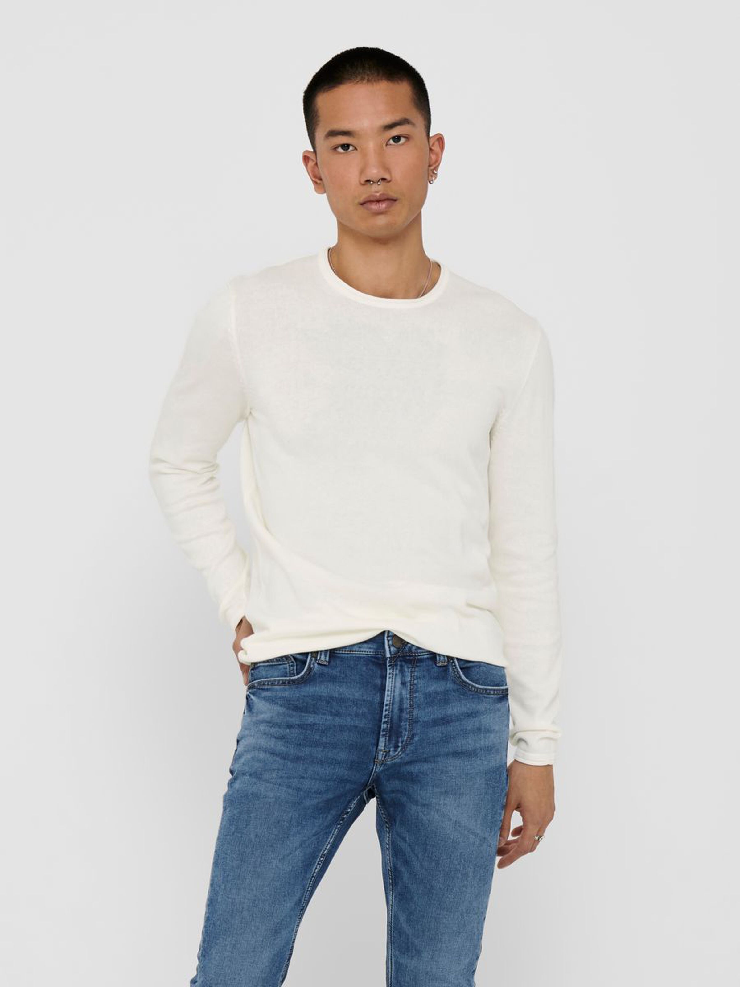 Only & Sons Pullover ONSGARSON LIFE 12 WASH CREW KNIT