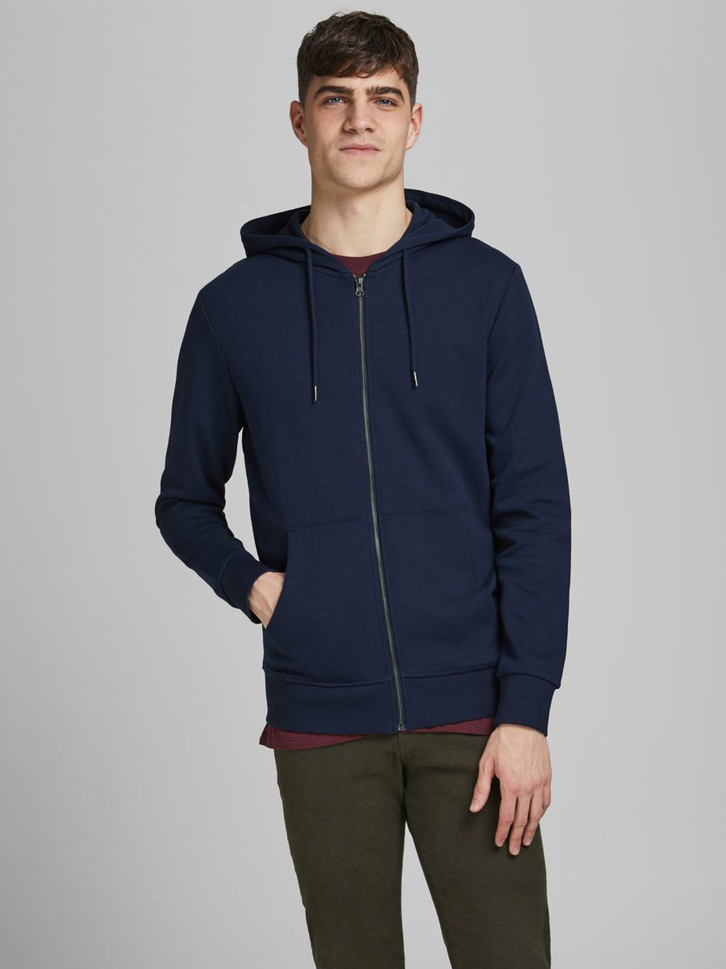 Jack & Jones Sweatjacke  JJEBASIC SWEAT ZIP HOOD