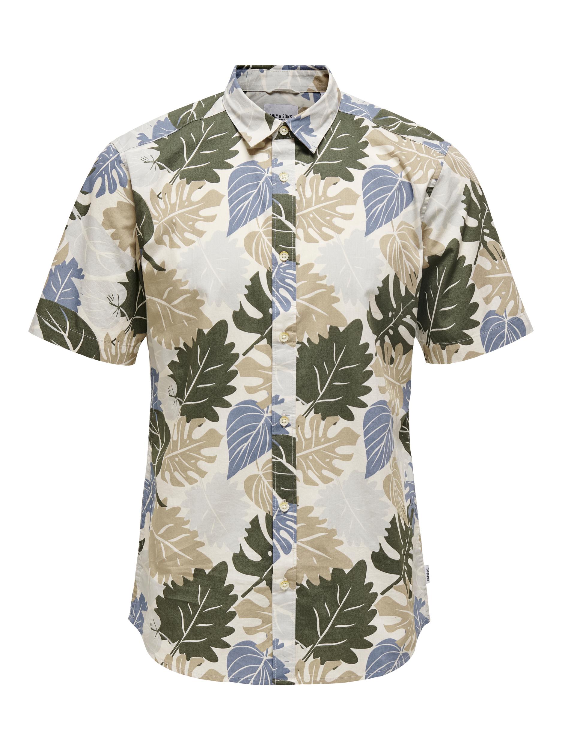 Only & Sons Hemd ONSSTONE LIFE SS AOP POPLIN SHIRT