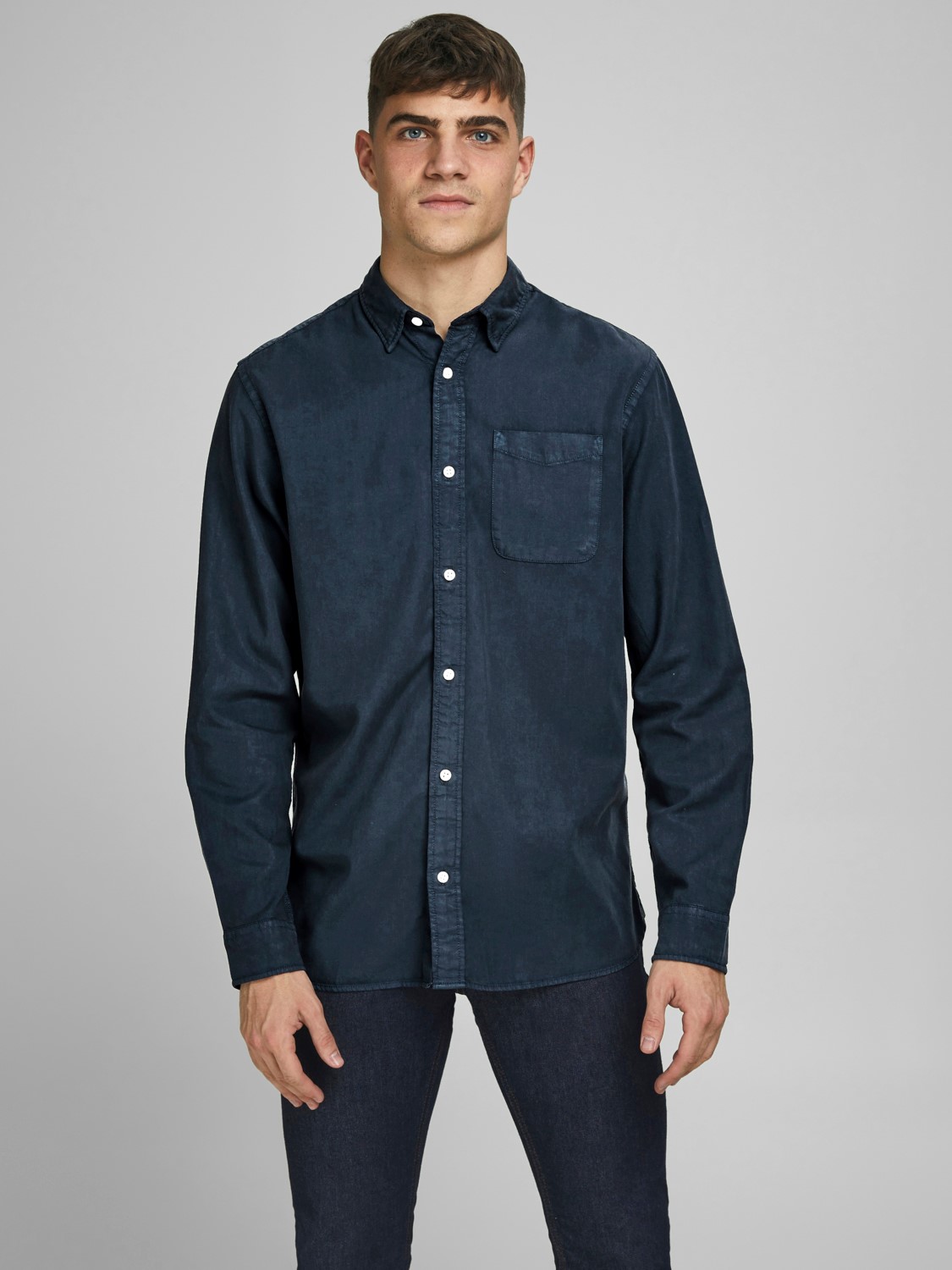 Jack & Jones Hemd JJEWASHED TENCEL SHIRT LS