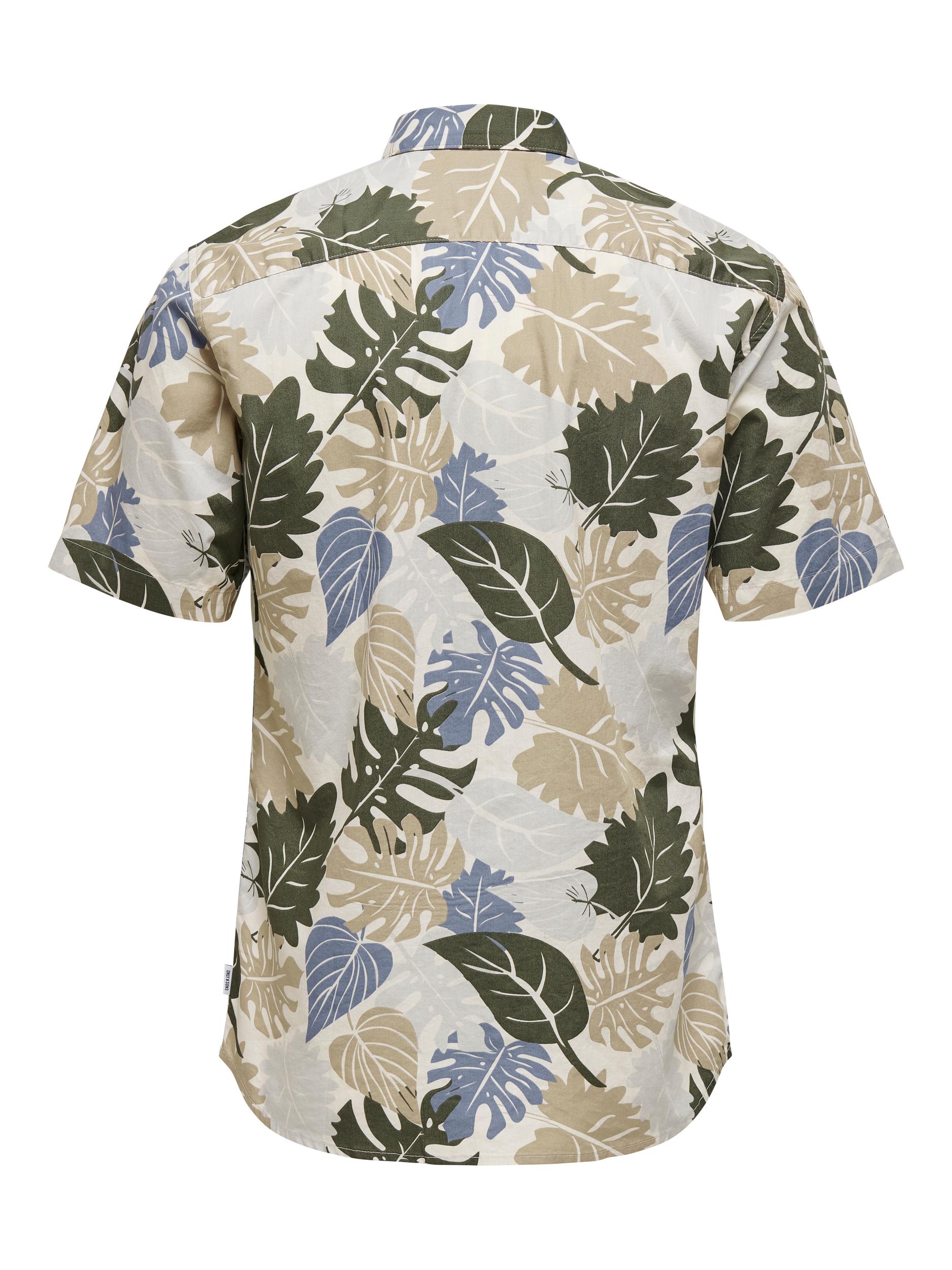 Only & Sons Hemd ONSSTONE LIFE SS AOP POPLIN SHIRT