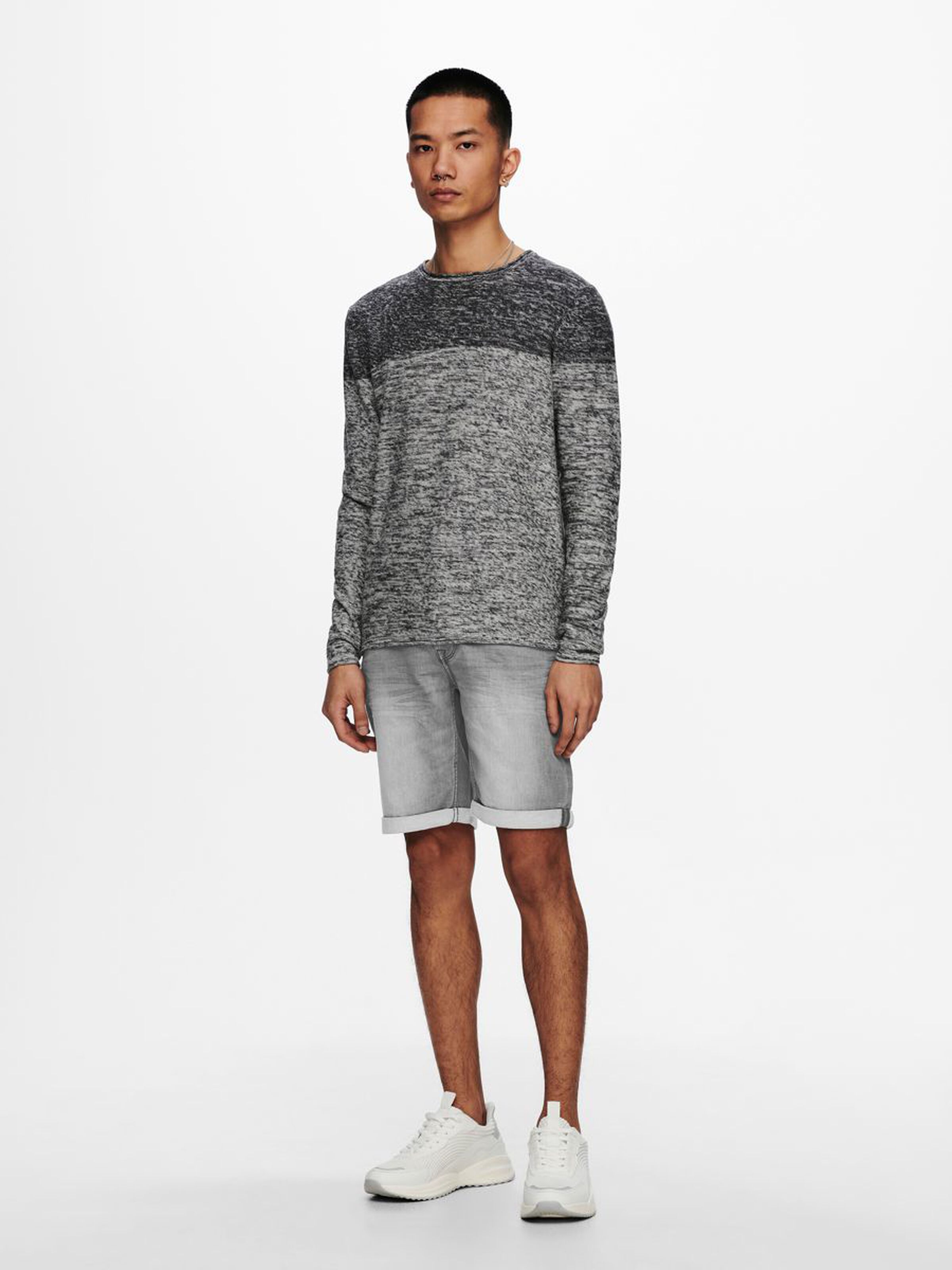 Only & Sons Strickpullover ONSNOEL 12 BLOCKED MELANGE KNIT 