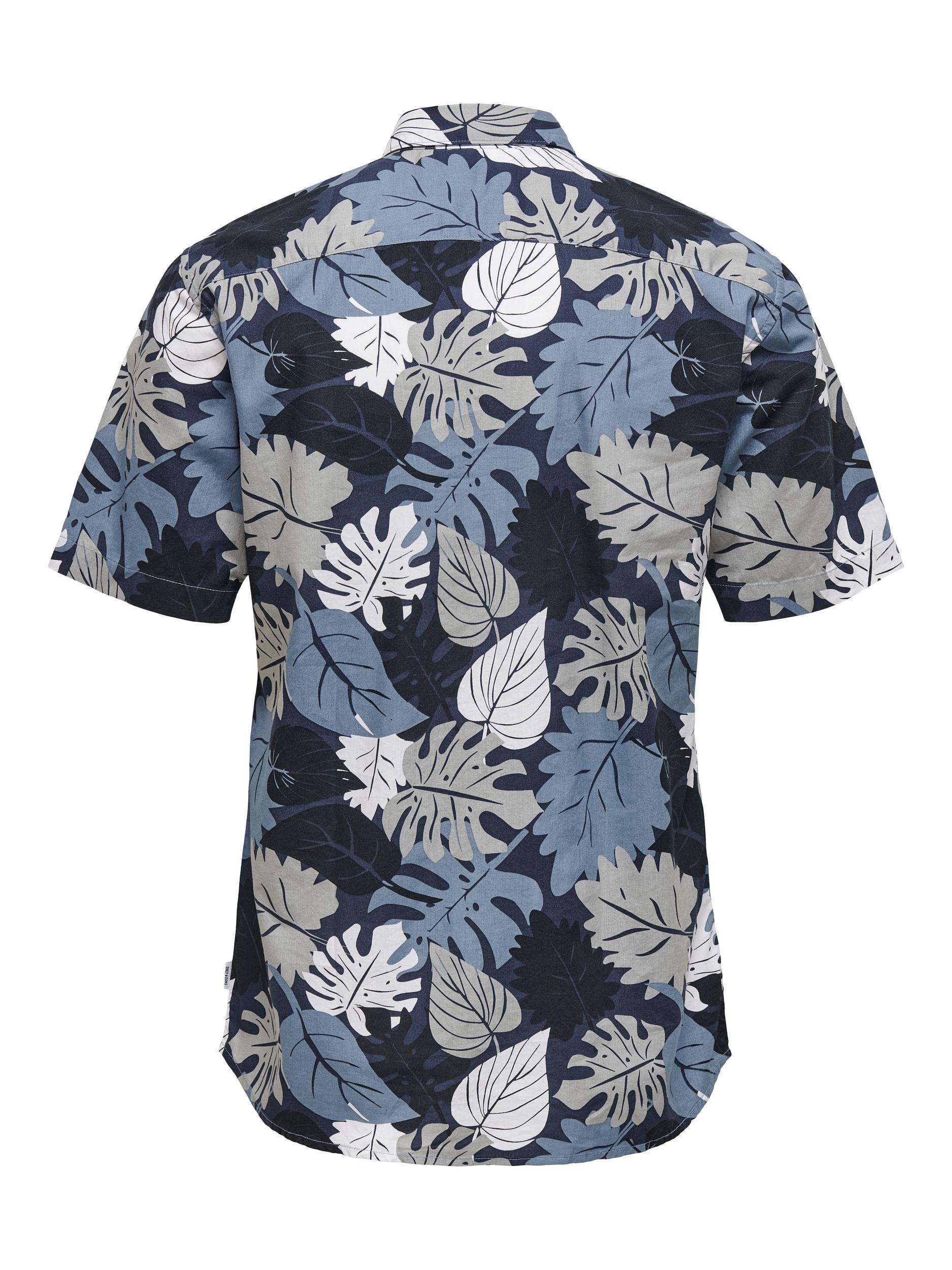 Only & Sons Hemd ONSSTONE LIFE SS AOP POPLIN SHIRT